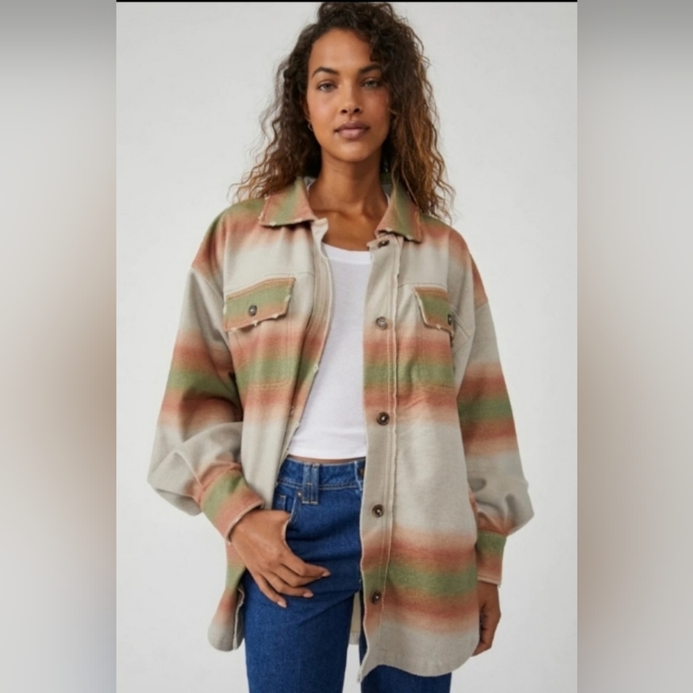 Free People We the Free Ruby Multicolor Striped Jacket